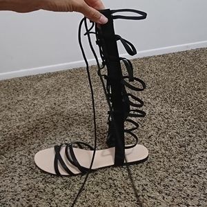 Lollicouture lace up string sexy sandals